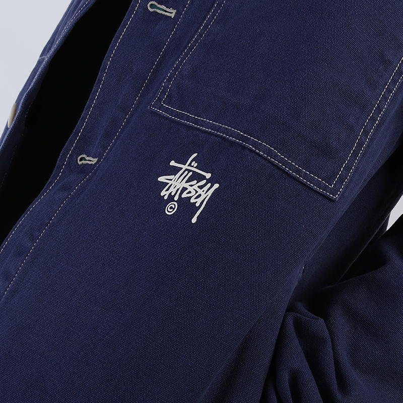 Мужская куртка Stussy Canvas Shop Jacket (115436-navy)  - цена, описание, фото 2